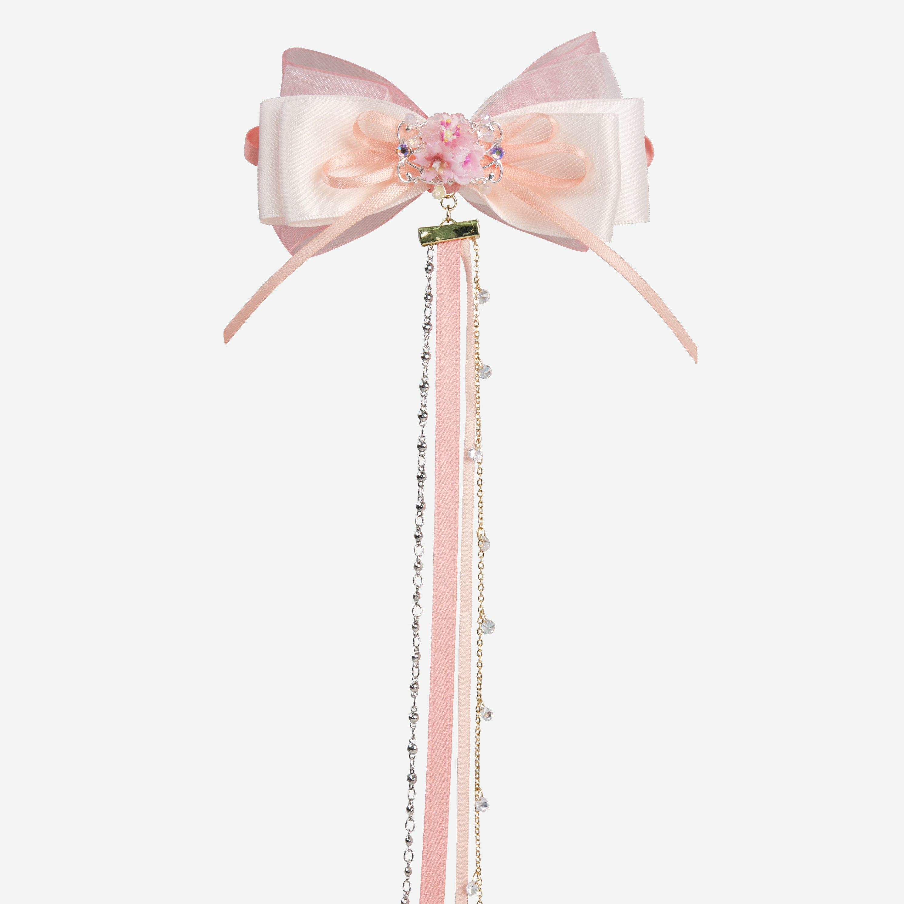 Feminine Modesty Sakura and Ribbons Hair Cuff with Detachable Details