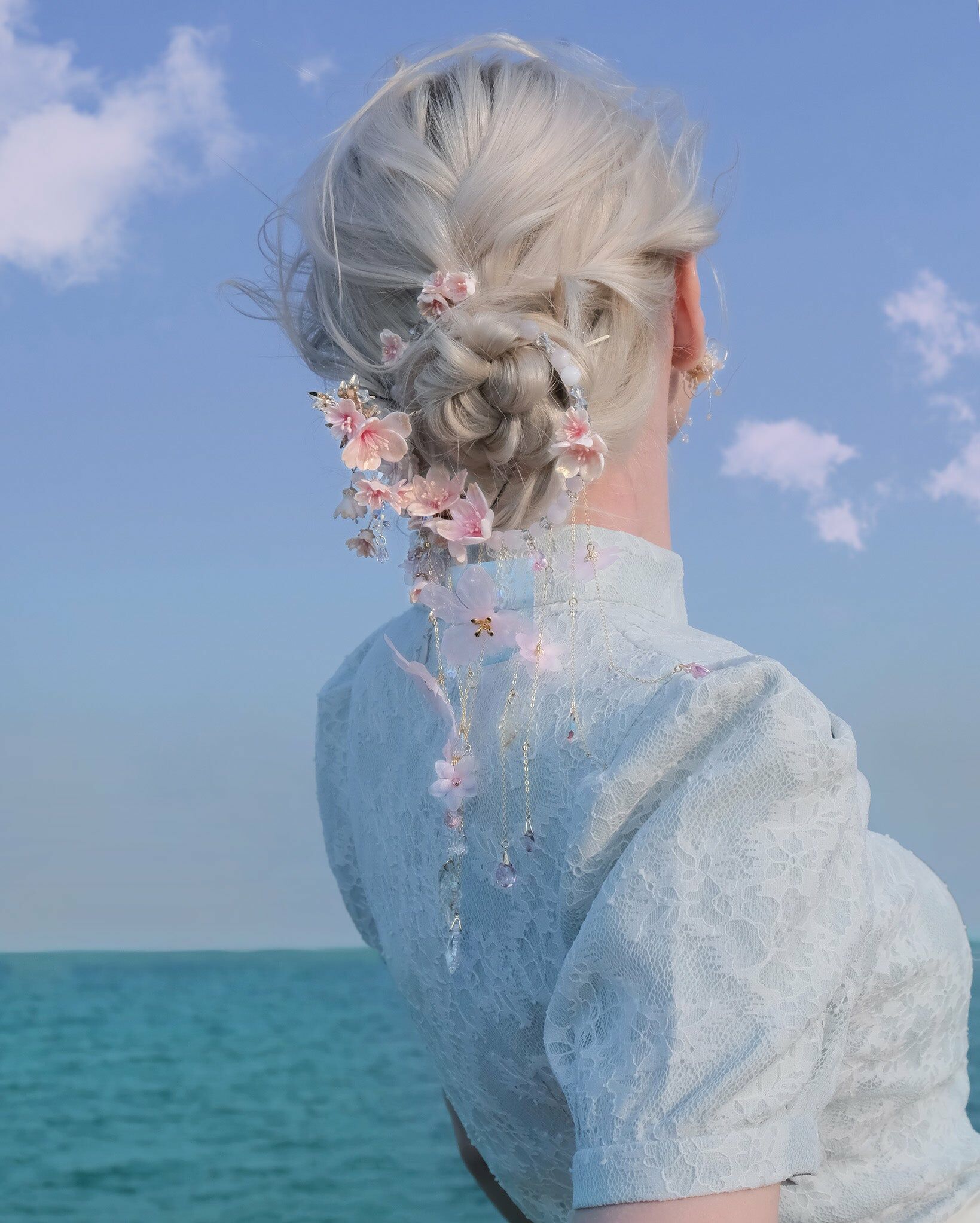 Melodious Surroundings Sakura Cascade Hairband and Hair Pin Set