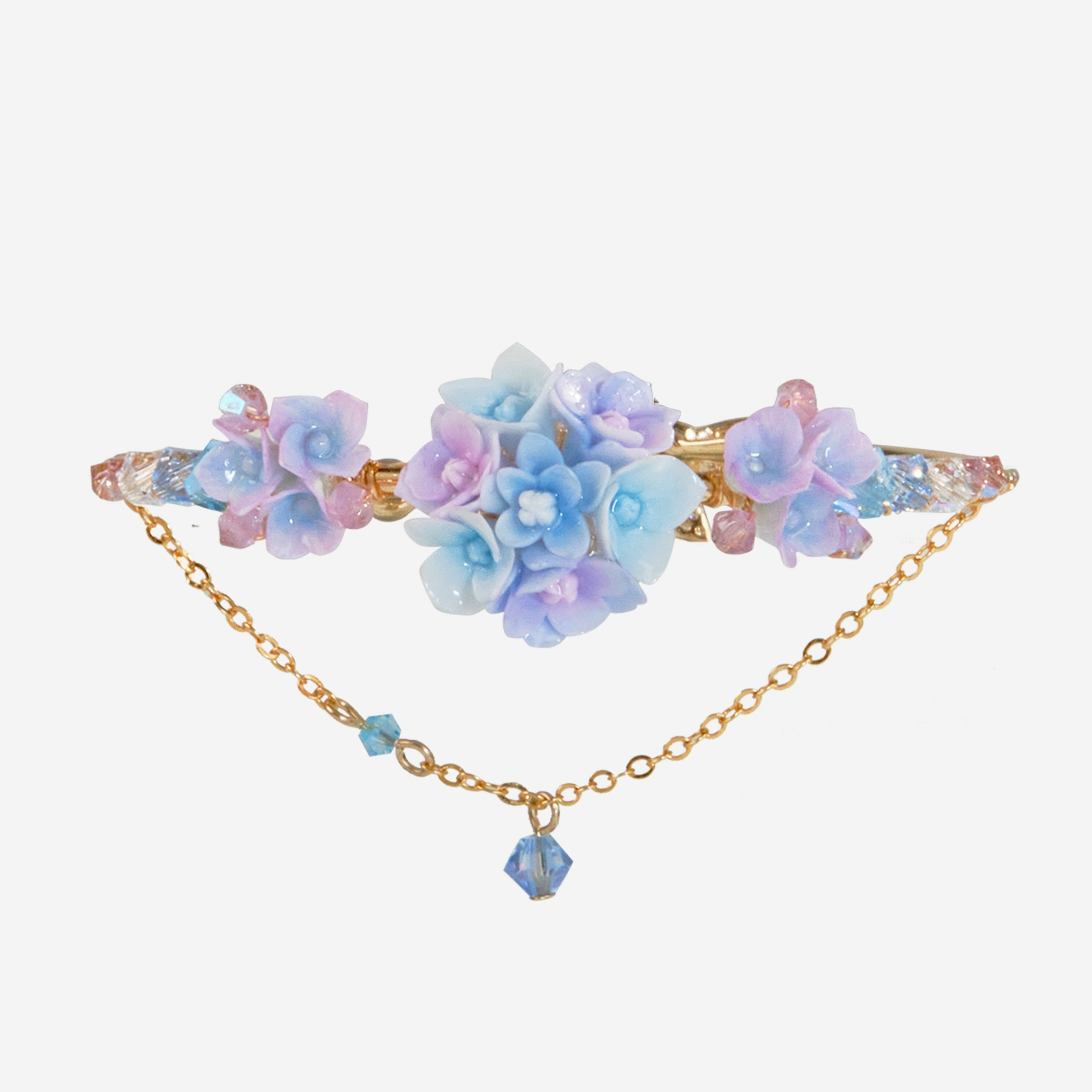 Out of the Blue Lilac Hydrangea Bouquet Double-layered Bangle