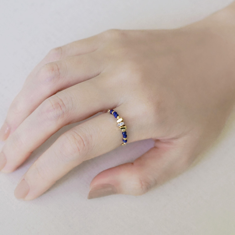 寶石調節式線戒 – 青金石 – 戒指