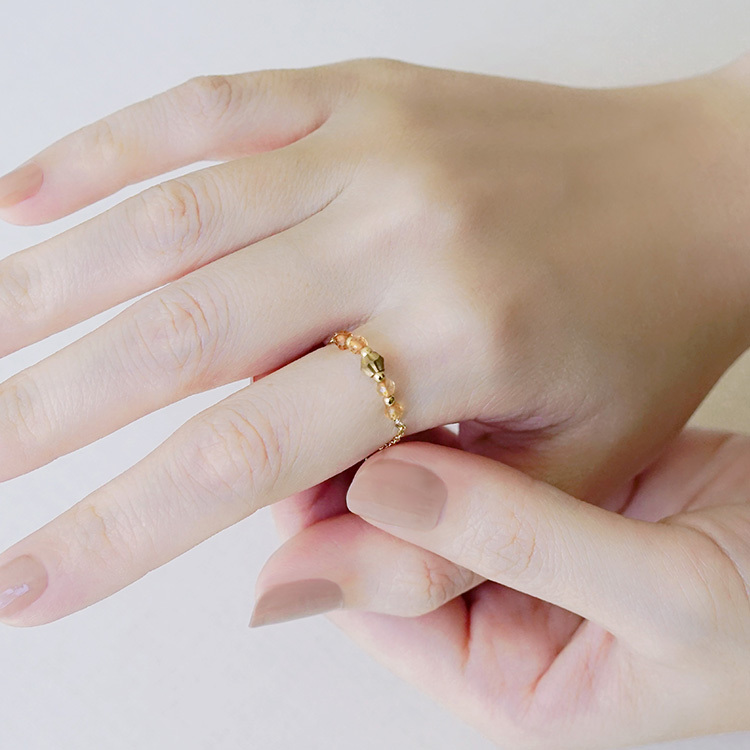 寶石調節式線戒 – 黃水晶 – 戒指