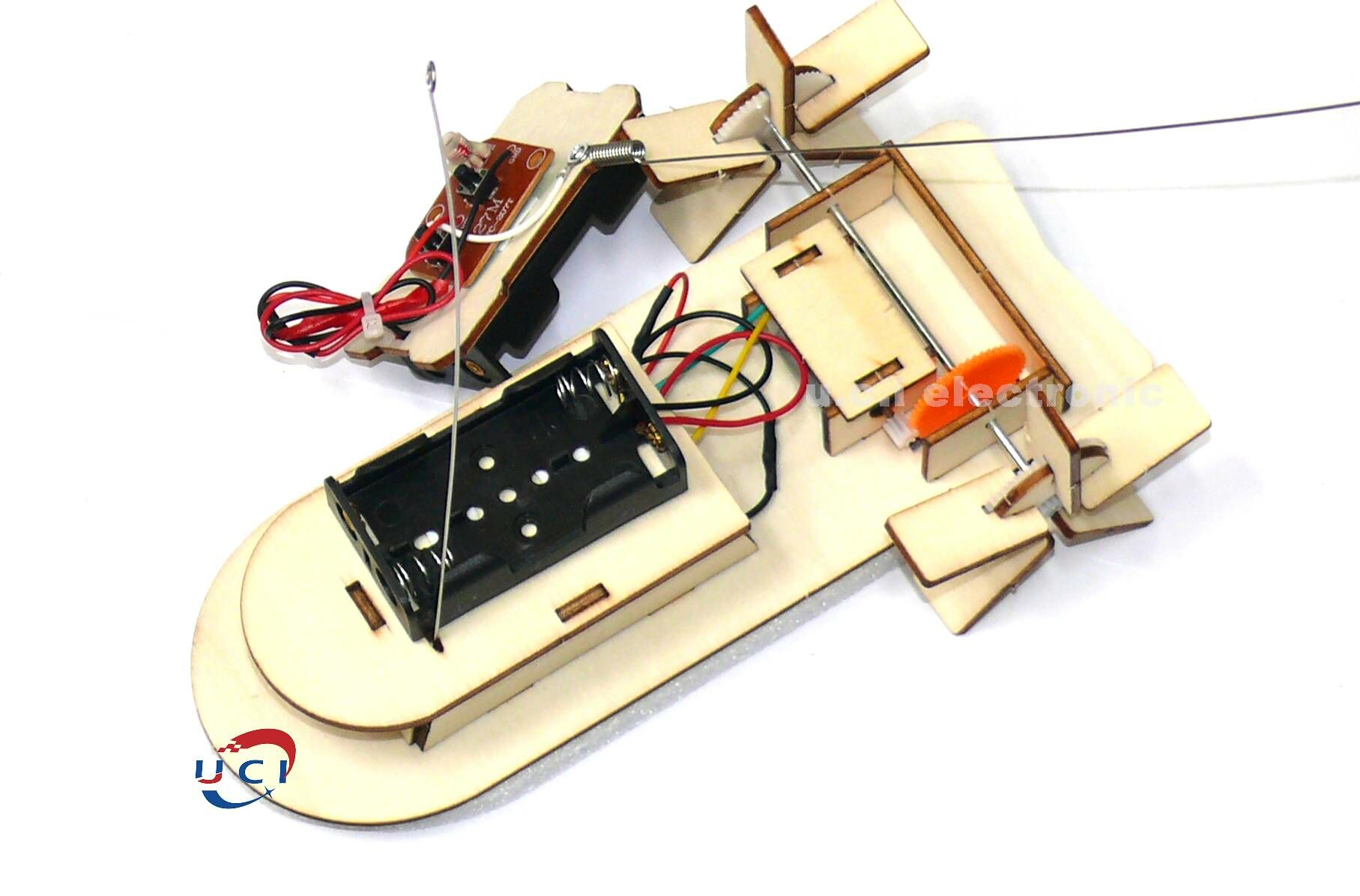 【UCI電子】(二Z-1) DIY材料包  遙控明輪船 科技小製作材料包 散件出
