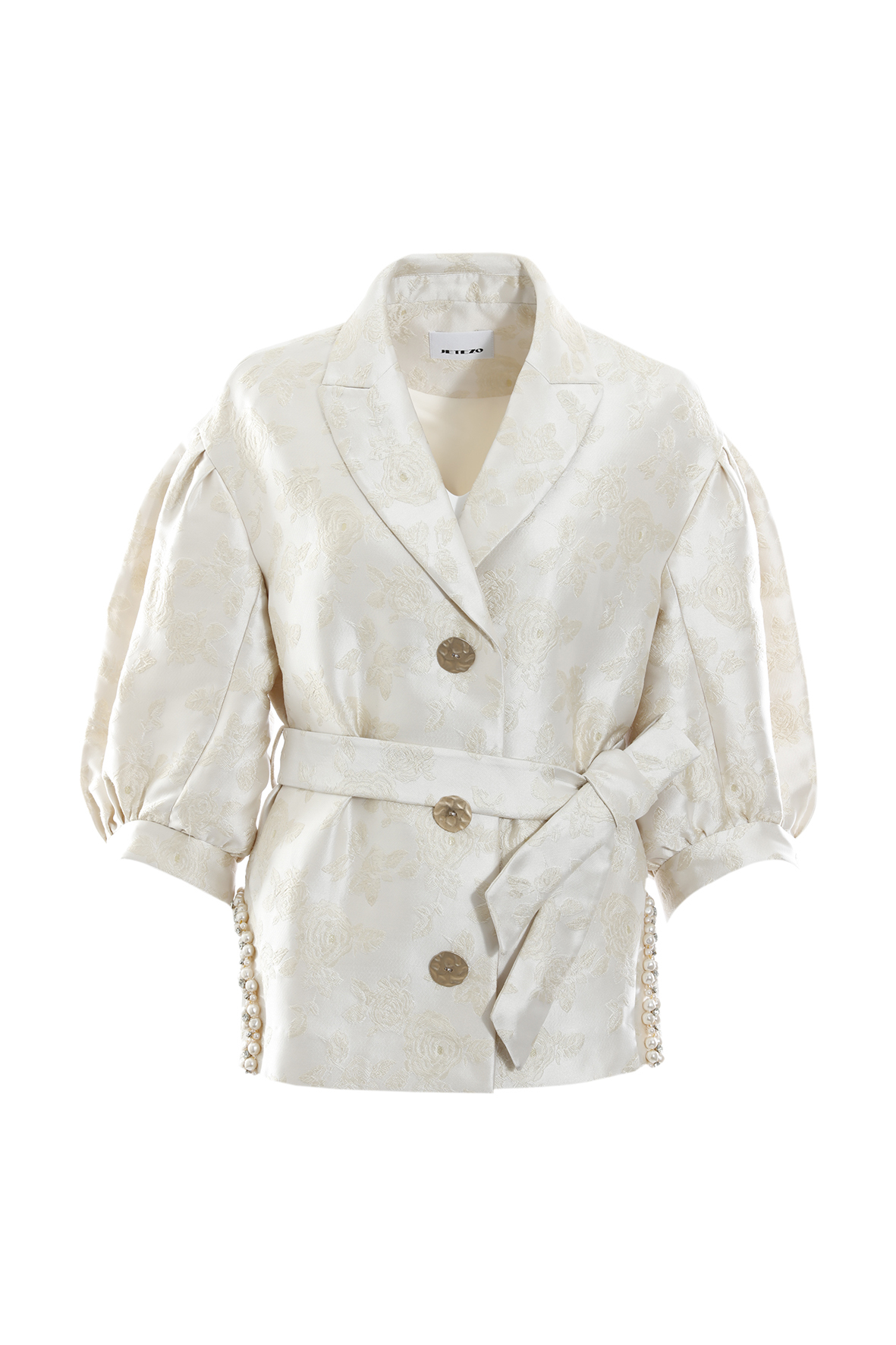 BC15022D1 東方玫瑰東方玫瑰七分泡袖外套 (附腰帶)