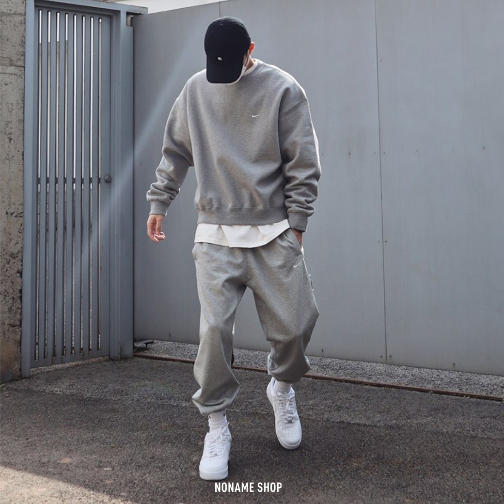 NIKE LAB FLEECE CREW 刺繡 小勾 圓領 大學T 三色 (男款)