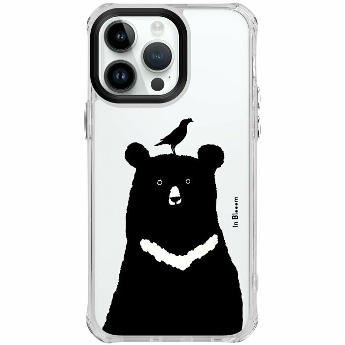 inblooom x The Hood Clear Plus Case/inBlooom Zoo/Formosan Black Bear and Crested Myna