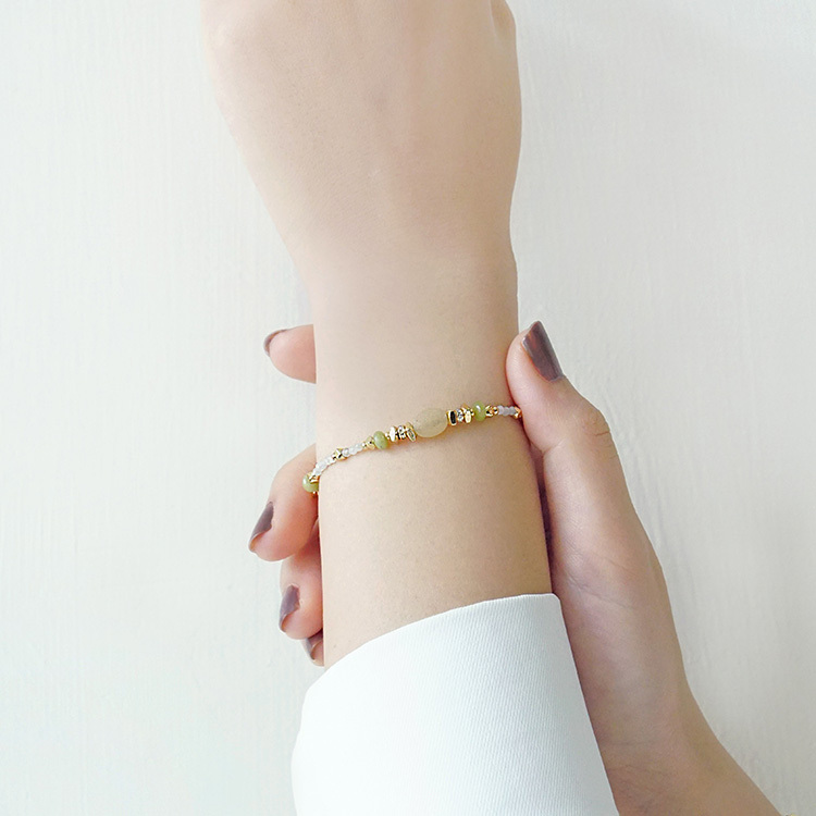 ｜財運｜梔子花祝福 – 黃玉 – 手鍊