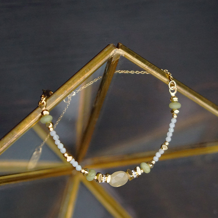 ｜財運｜梔子花祝福 – 黃玉 – 手鍊