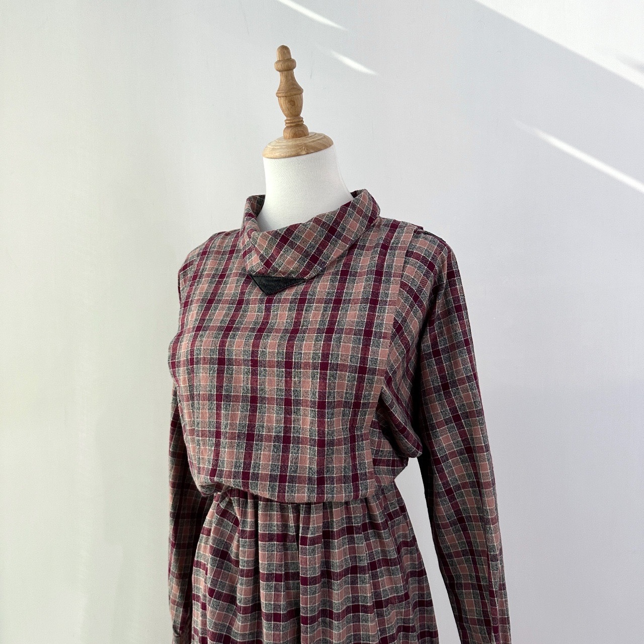 英國製率性甜美感格紋連身裙