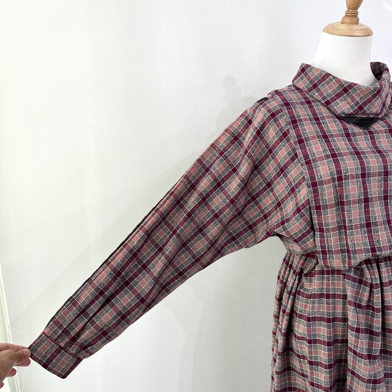 英國製率性甜美感格紋連身裙