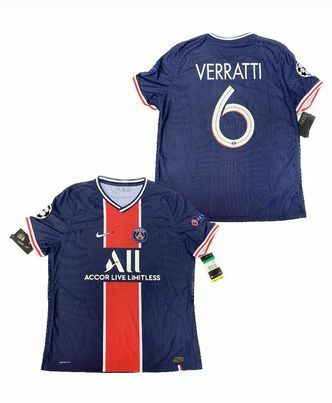 2020/2021 巴黎聖日耳曼 主場 球員版 (UCL ) #6 VERRATTI (BRAND NEW , 10/10)