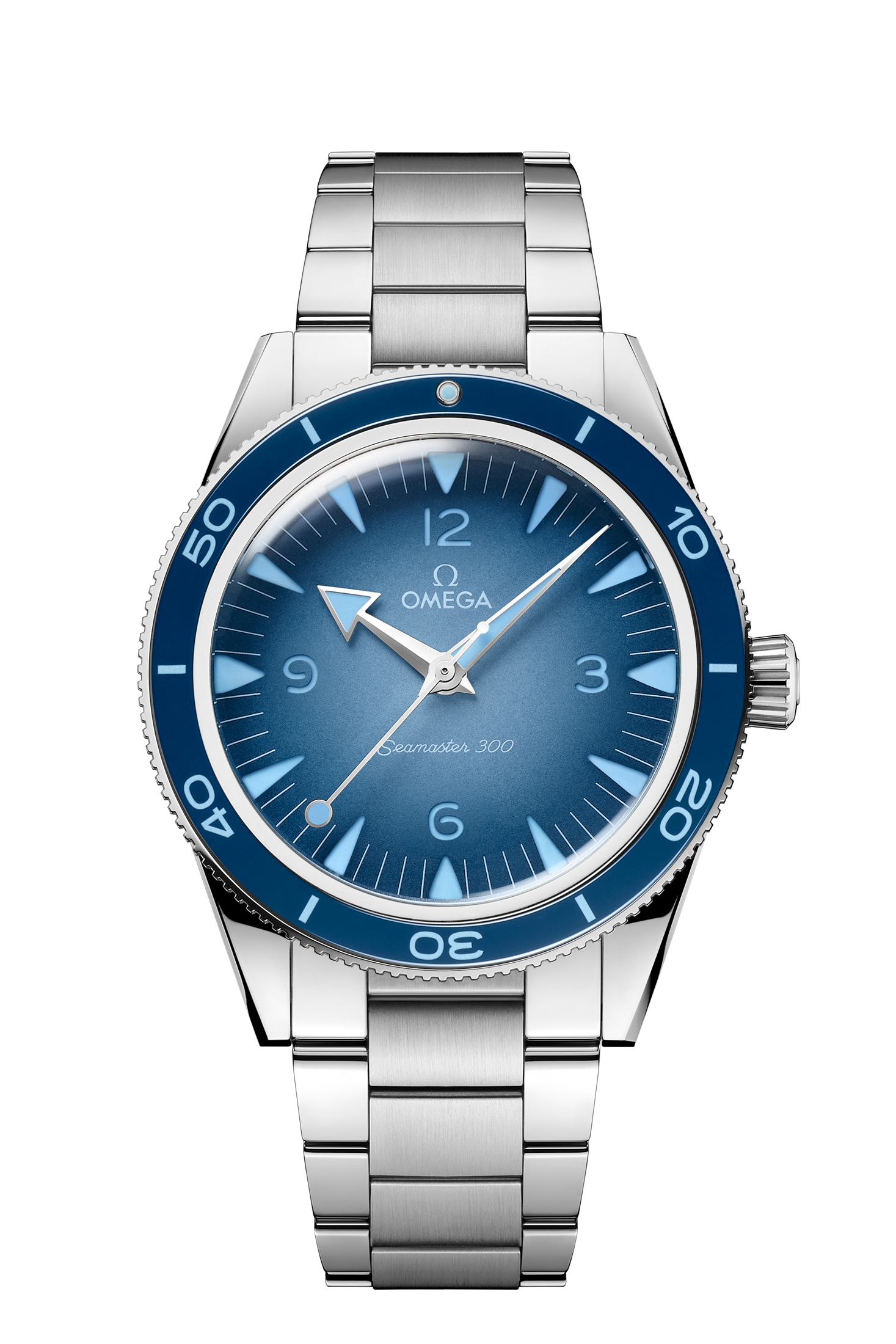 BRAND NEW OMEGA SEAMASTER DIVER 300M 234.30.41.21.03.002  21030422003002  BLUE 75th anniversary DOMED ANTI-REFLECTIVE summer blue 41 MM