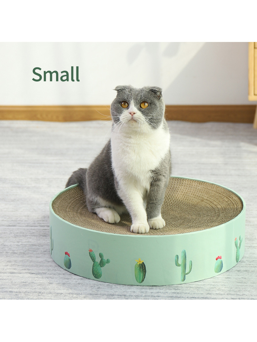 喵仙兒-圓形貓抓盆 北歐風仙人掌-Small