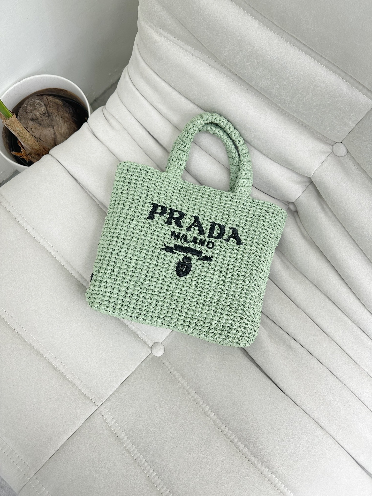Prada Small Crochet Tote Bag