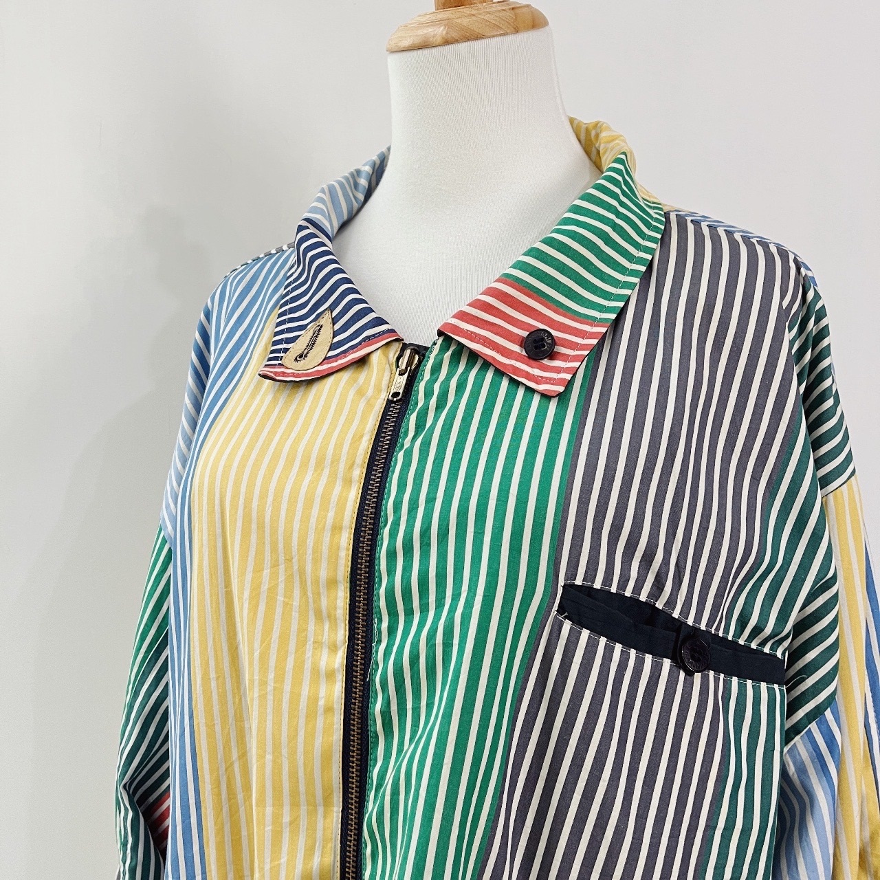 Faconnable 彩虹色條紋 Oversize 外套