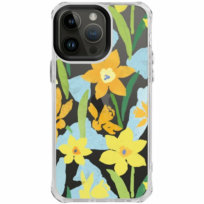 inblooom x The Hood Clear Plus Case/Narcissus/Yellow & Sky Blue