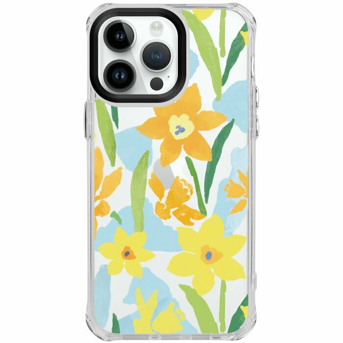 inblooom x The Hood Clear Plus Case/Narcissus/Yellow & Sky Blue