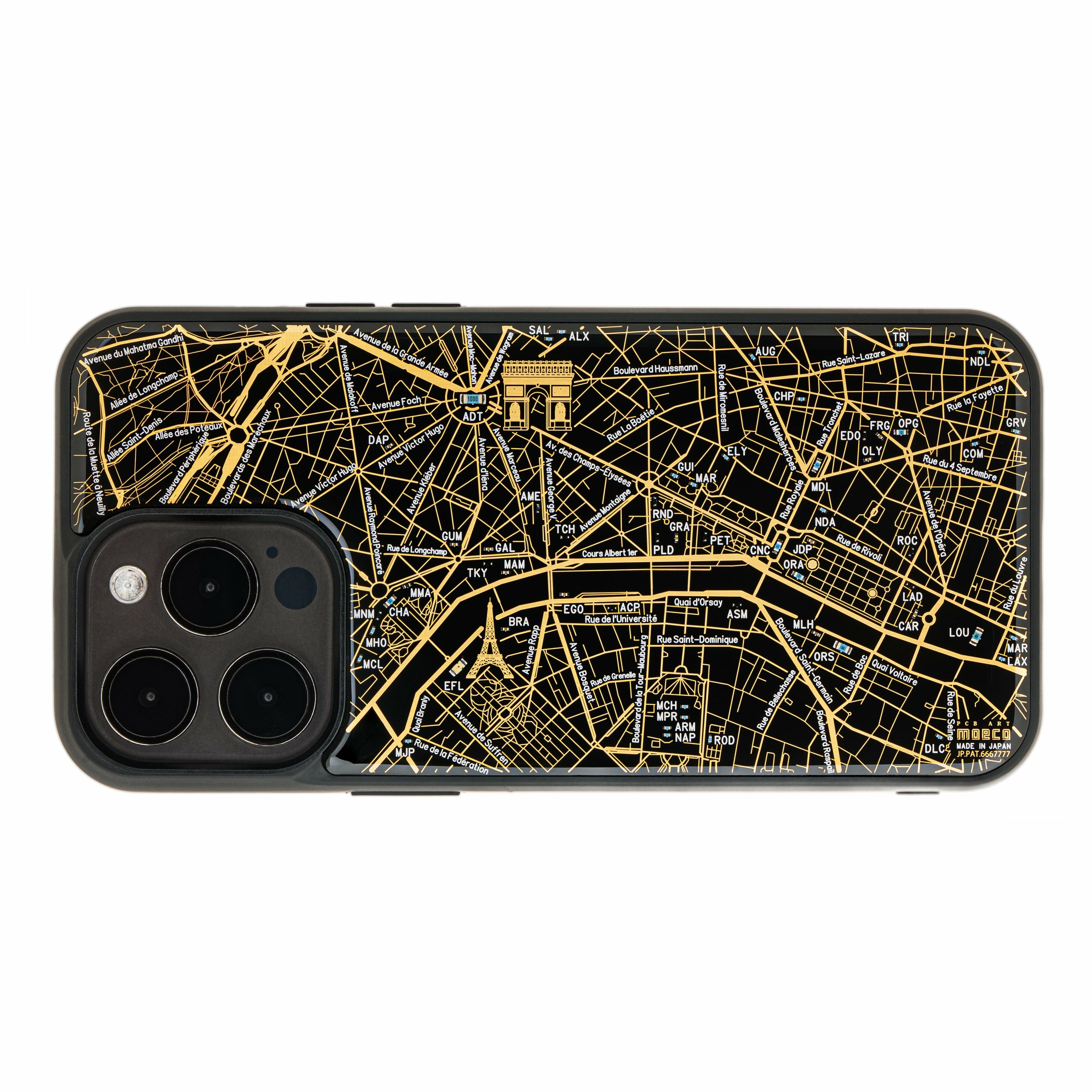 FLASH 巴黎電路地圖 iPhone 15 Pro Max手機殼 ( 黑色 )
