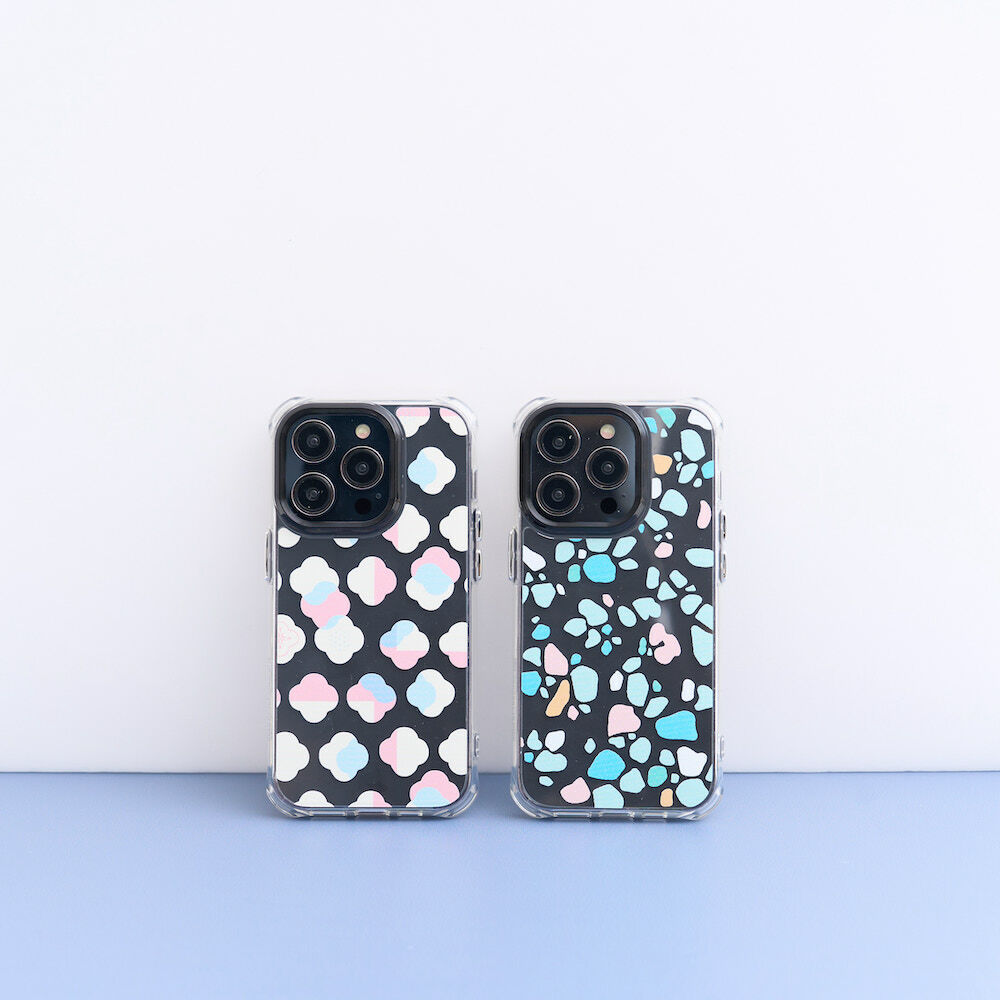 印花樂玻璃海棠手機殼