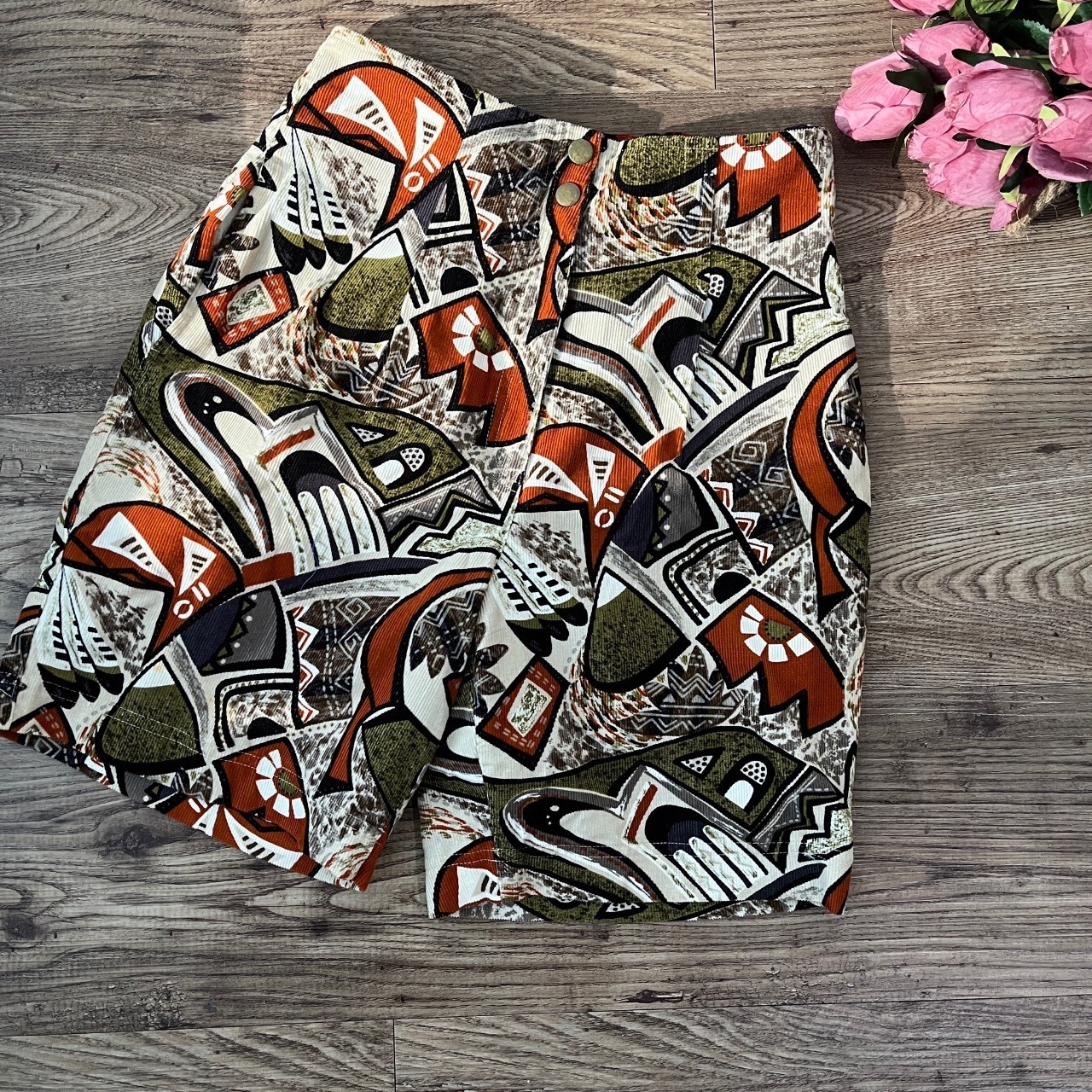 Betty Boop 90年代花園迷宮燈芯絨闊褲