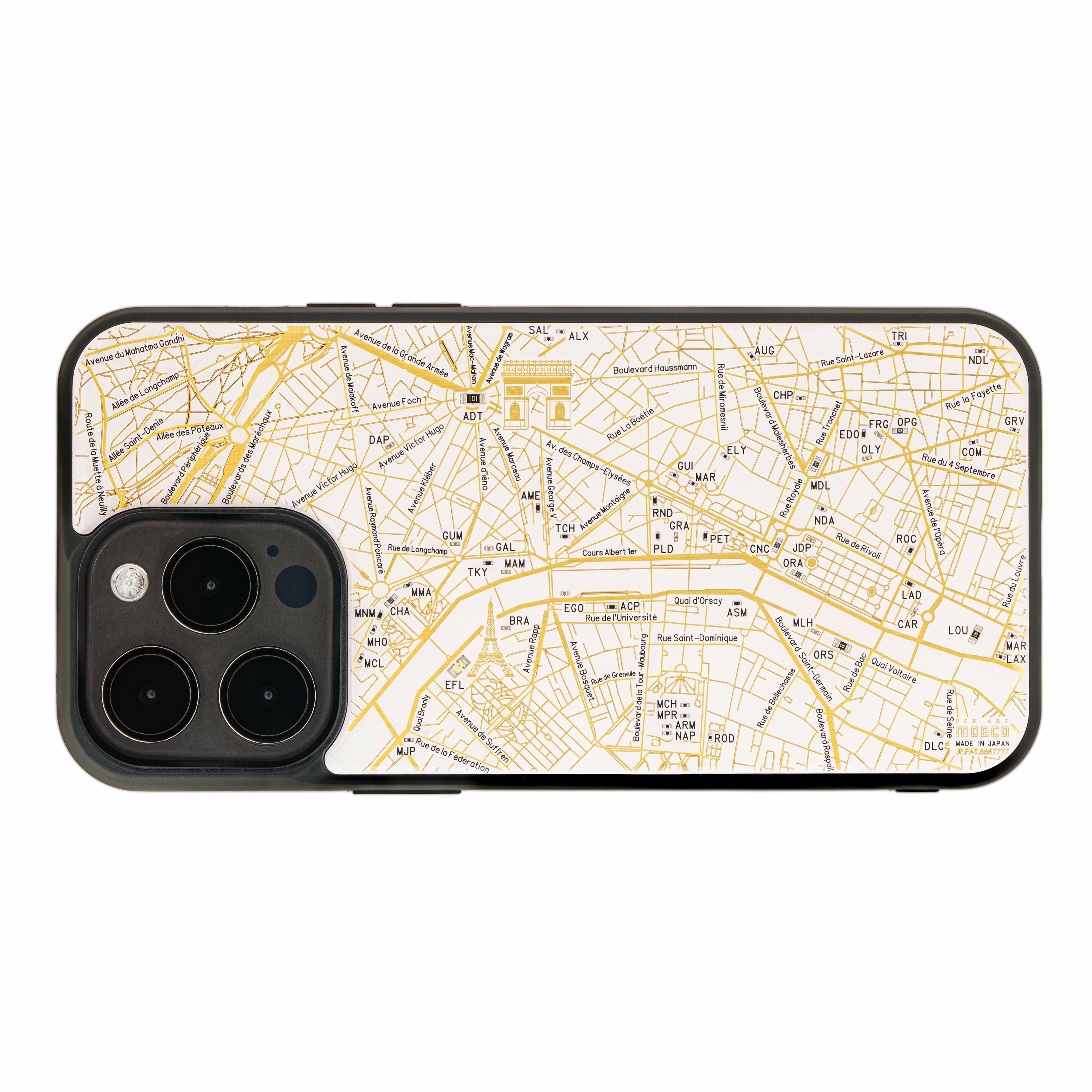 FLASH 巴黎電路地圖 iPhone 15 Pro Max手機殼 ( 白色 )