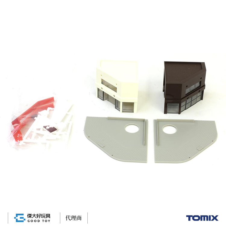 TOMIX 4215 建物 角店組 (深棕・奶油色)