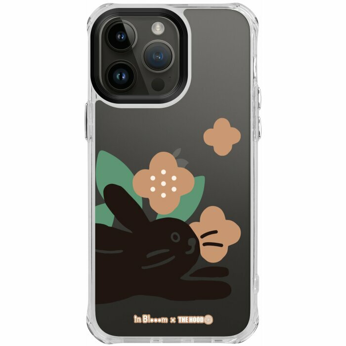inblooom x The Hood Clear Plus Case/Bunny and Crested Myna/Begonia Garden