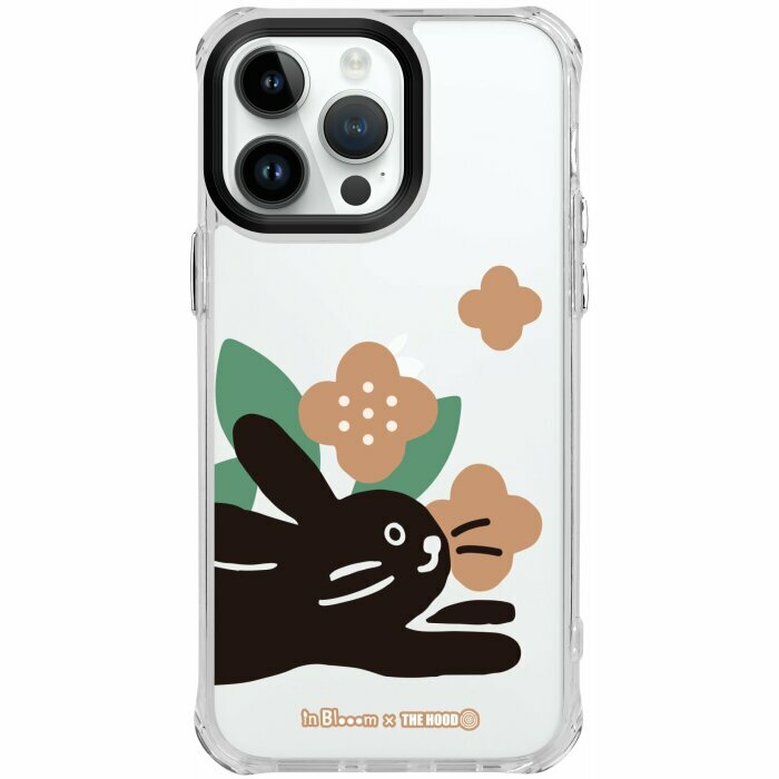 inblooom x The Hood Clear Plus Case/Bunny and Crested Myna/Begonia Garden