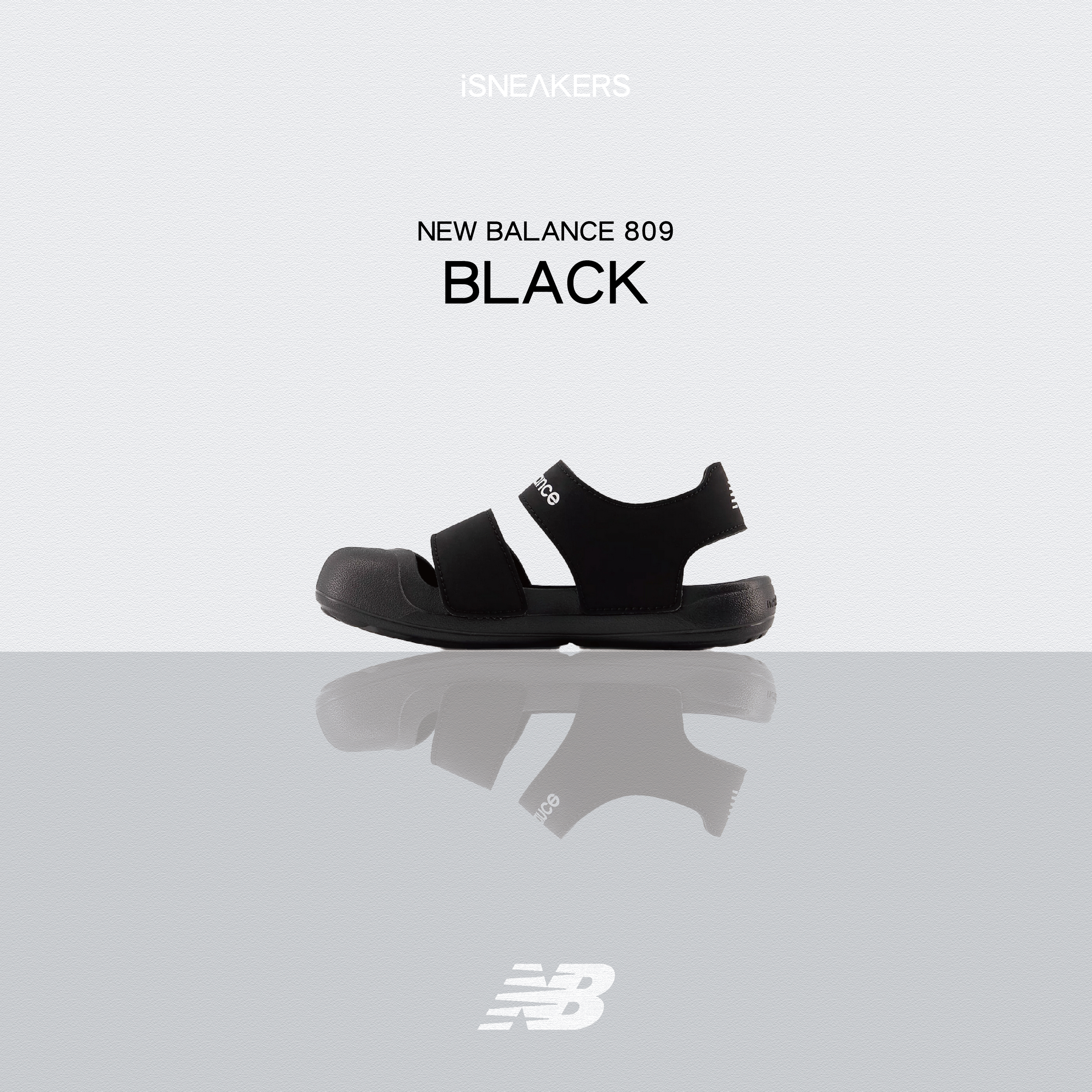 iSNEAKERS｜New Balance 809 "Black" 黑色 童鞋涼鞋 YT809BB