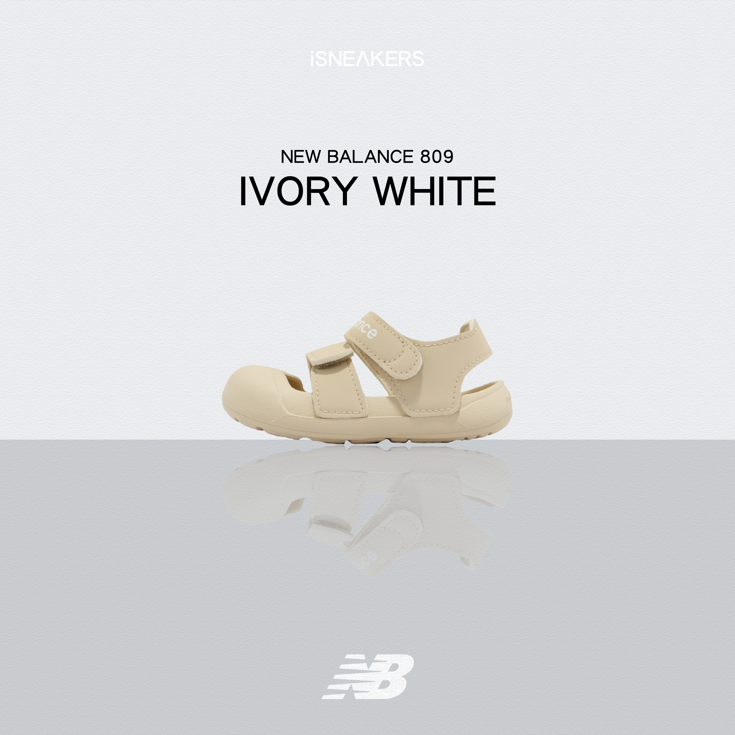 iSNEAKERS｜New Balance 809 "Ivory White" 奶茶 童鞋涼鞋 NW809SS