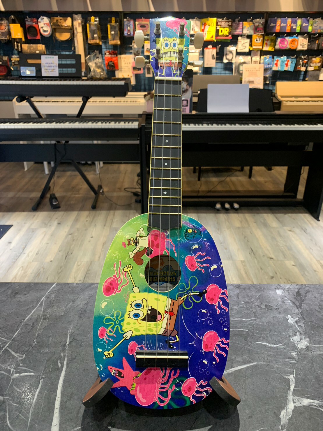 [已售出]海綿寶寶21吋烏克麗麗 美國原廠授權【宛伶樂器】