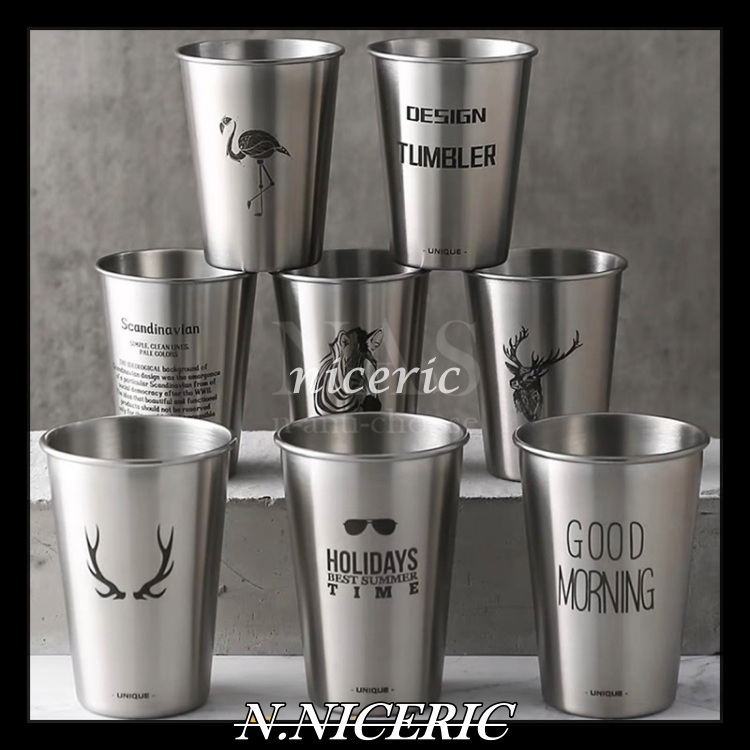 [Nice日韓歐美代購］工業風 不鏽鋼 杯子 啤酒杯 防摔杯子 辦公室家用 冷飲杯