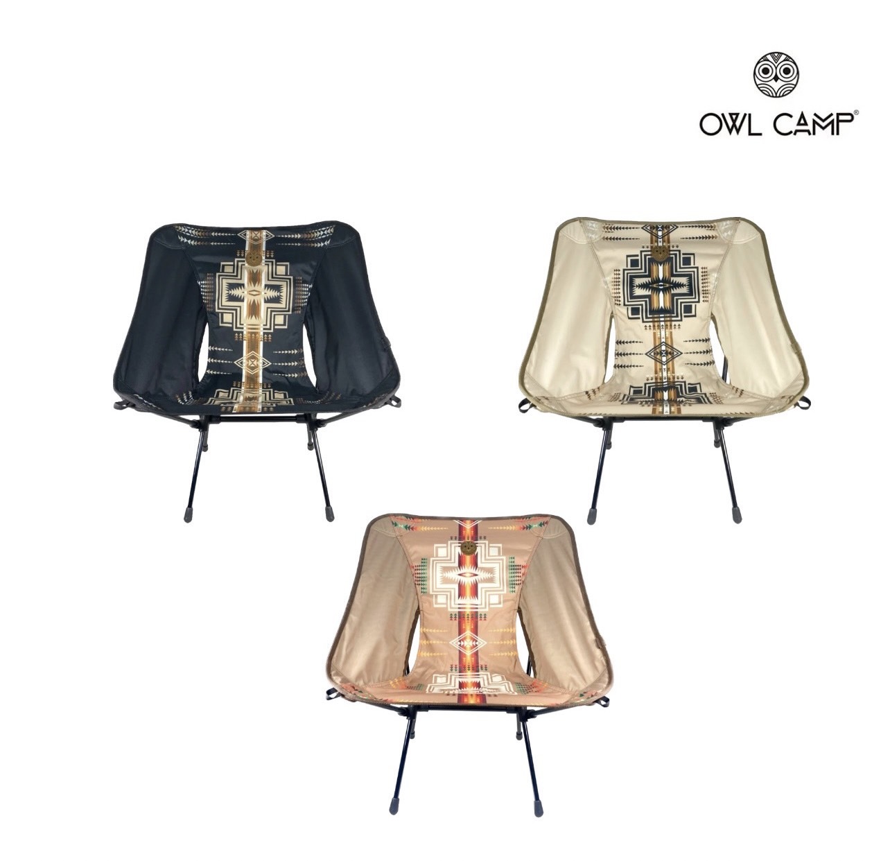 【OWL CAMP】漸層圖騰標準椅 (三色)