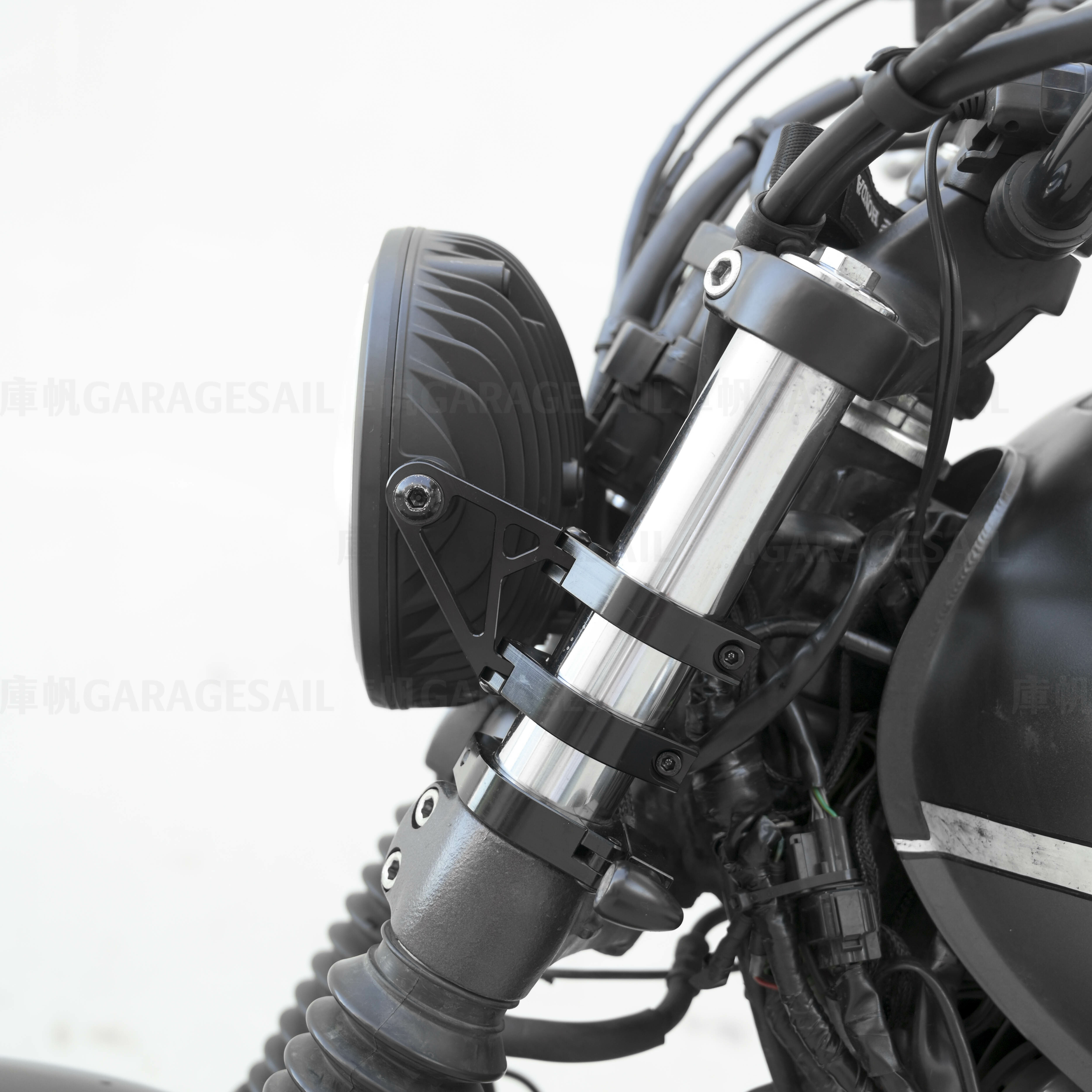 大燈 吊耳 燈耳 支架 CNC 短 (38~41mm) 黑