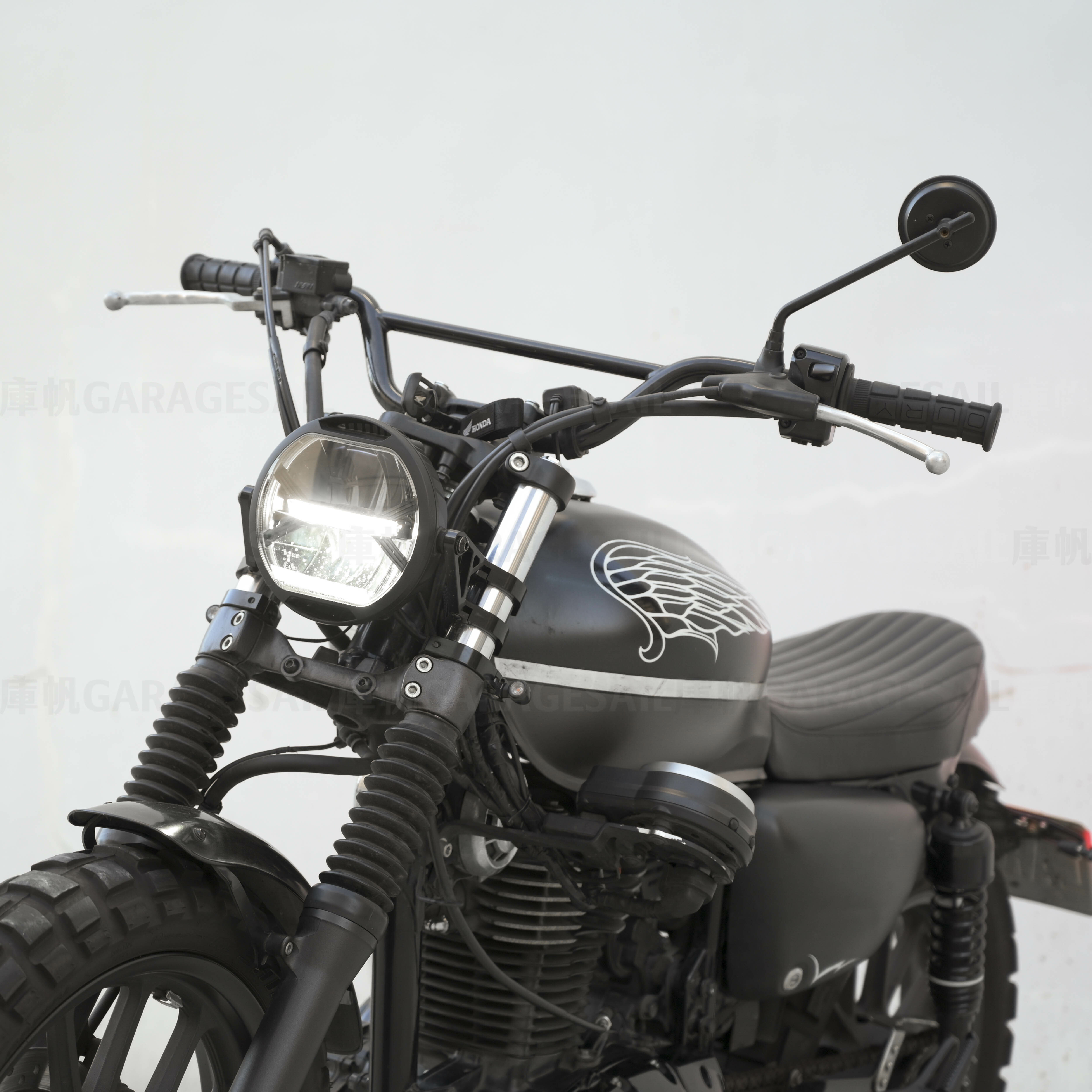 10mm正反牙 一般位置 後照鏡 3吋圓 - 黑