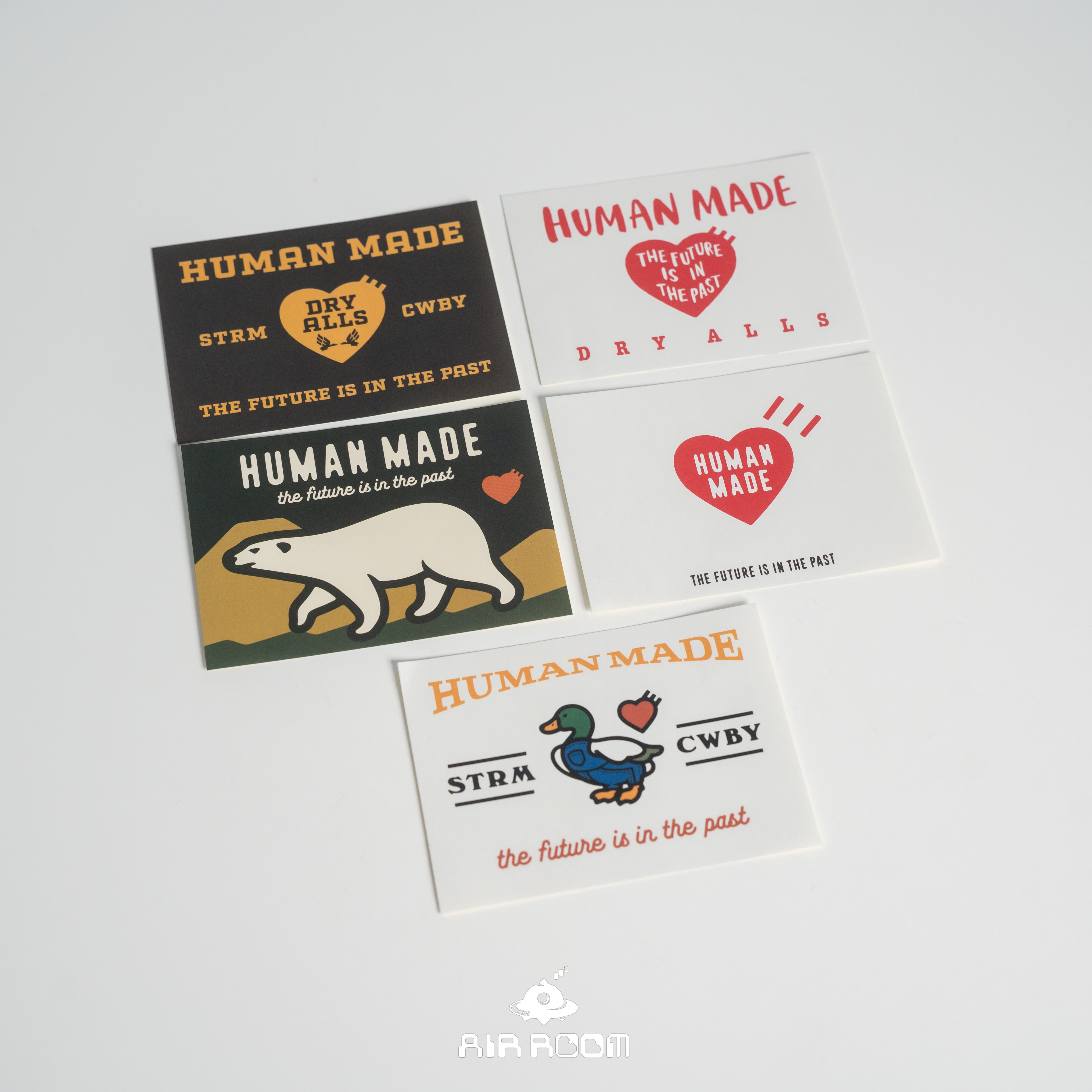 2023AW HUMAN MADE 北極熊 愛心 DRY ALLS The Future in the Past 貼紙 現貨