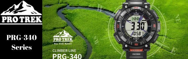Casio Protrek Climber Line Triple Sensor Solar Men Watch PRG-340 Series