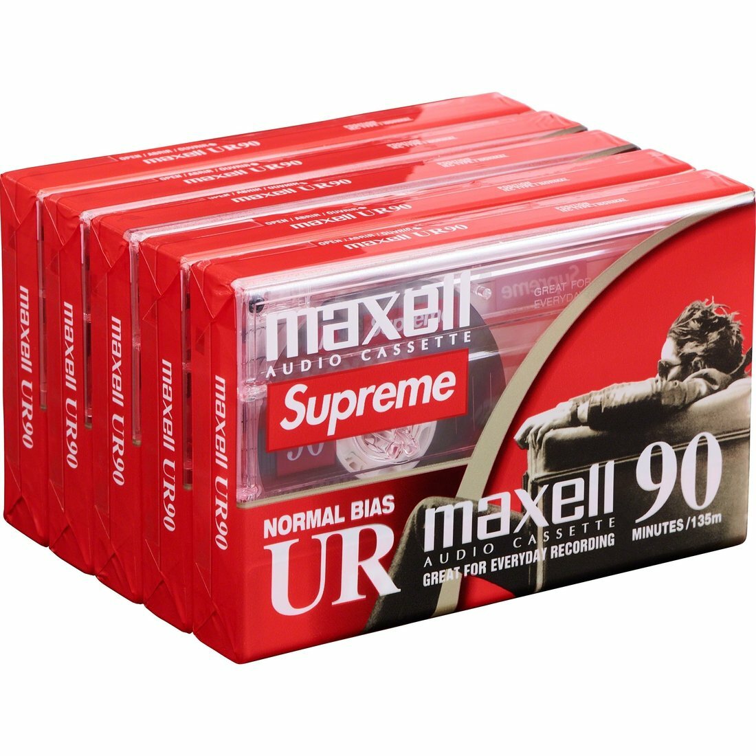 SUPREME X MAXELL FW23 CASSETTE TAPES (5 PACK)