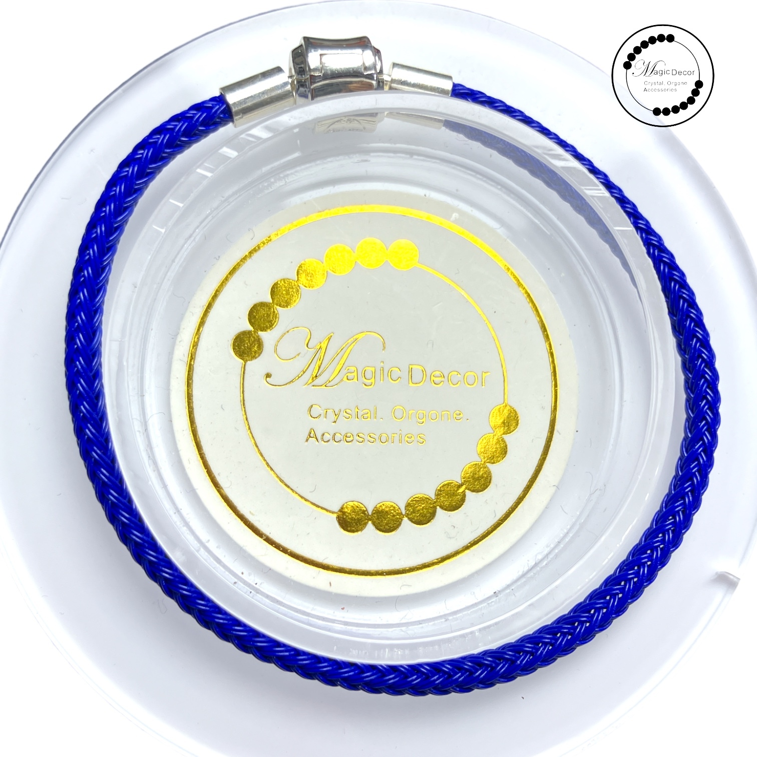 250628 - B14  Goology 幸運能量手繩 閃電藍（銀扣）