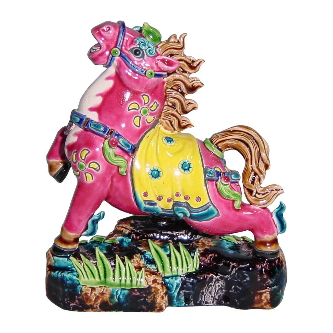 台灣國寶交趾陶｜紅寶馬 S