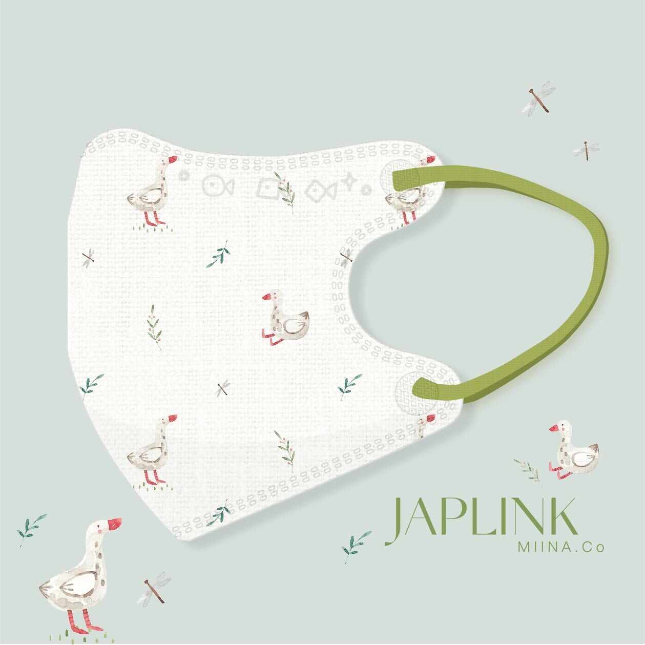 JAPLINK【 VXS 0~3歲 】3D 立體幼童口罩 / 小鵝寶