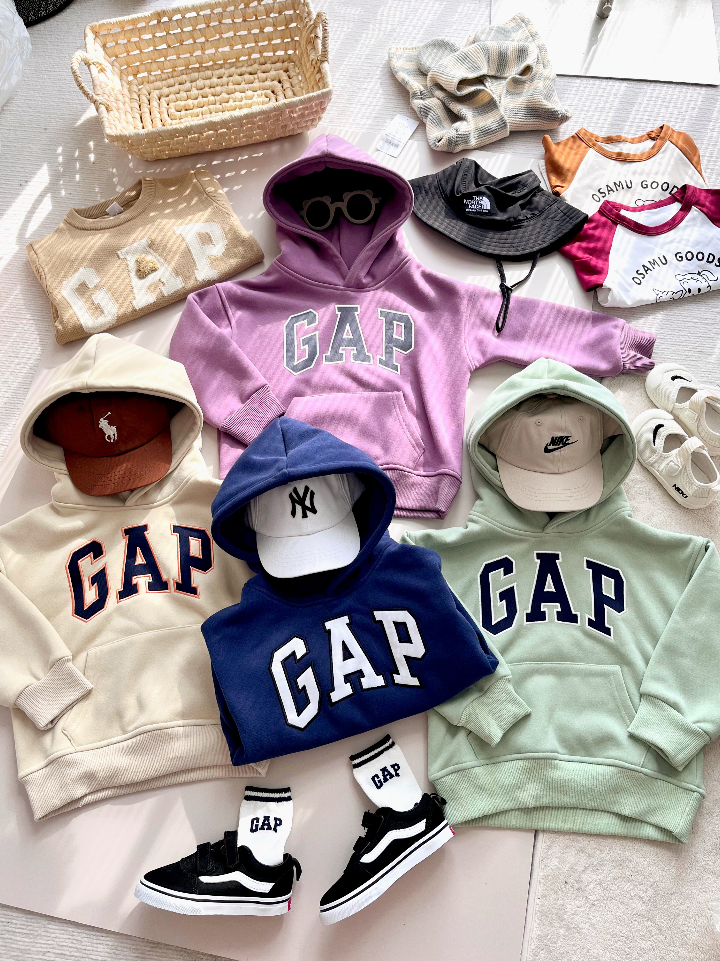 歐美原單 𝐆𝐀𝐏 銀狐絨連帽衛衣