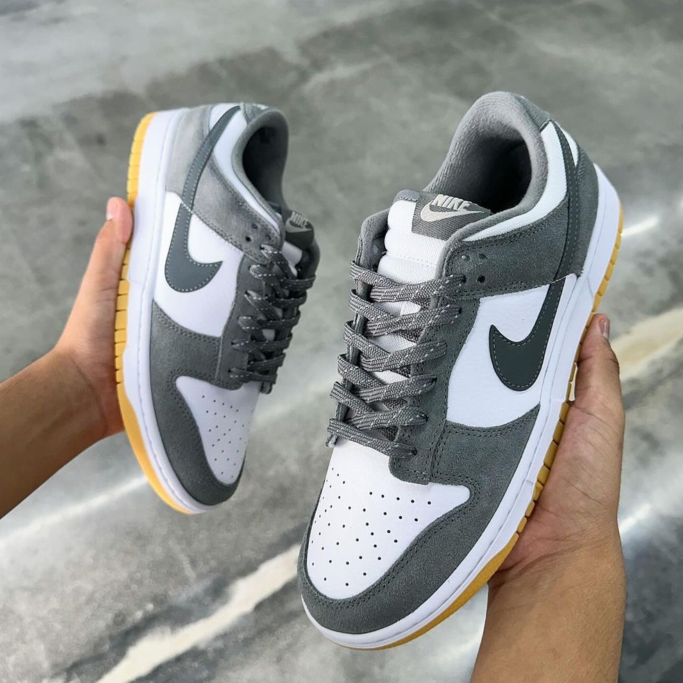 NIKE DUNK LOW 反光勾勾焦糖灰男生麂皮款