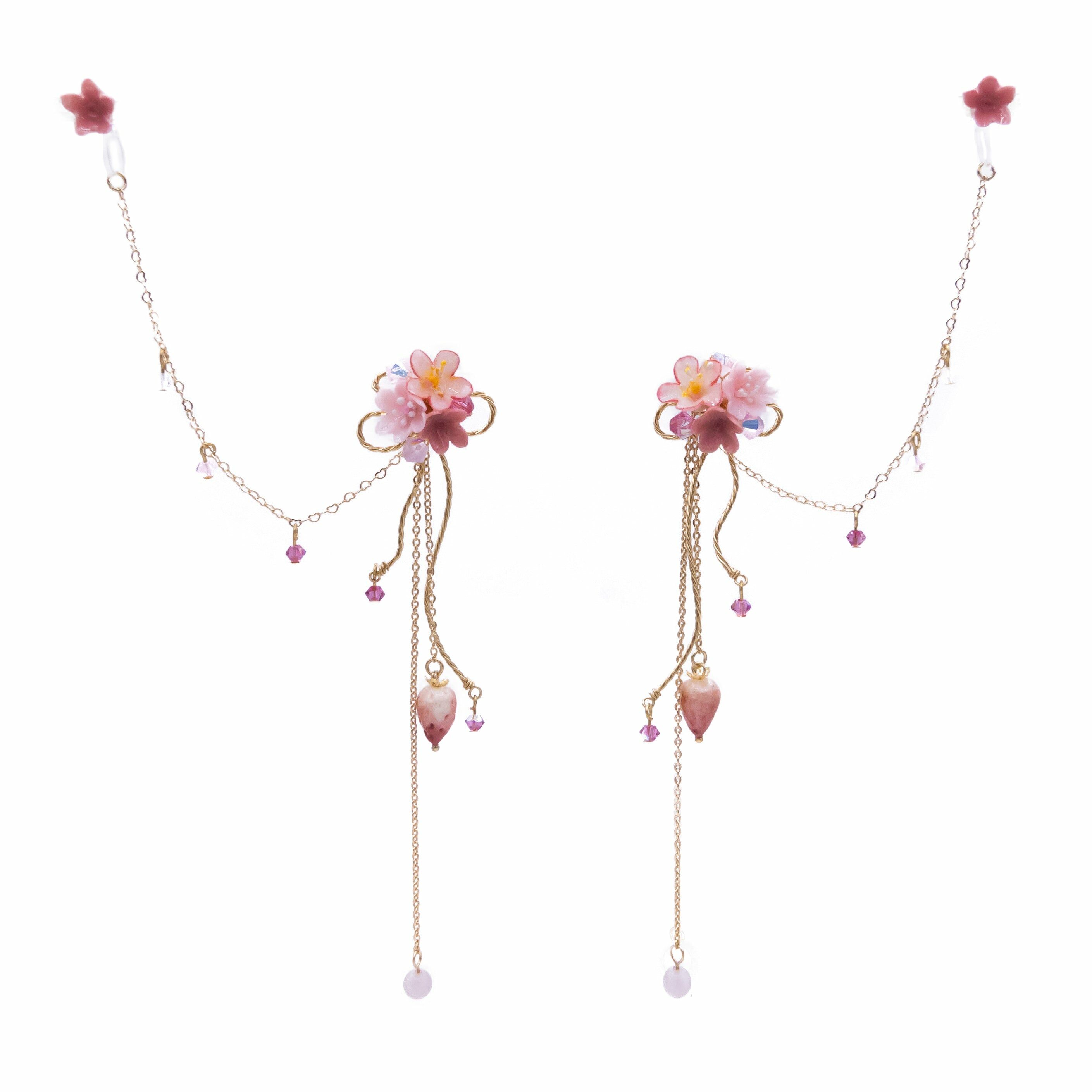 Venus’s Kiss 5-in-1 14K Gold-plated 925 Silver Earrings (with detachable ear cuff)