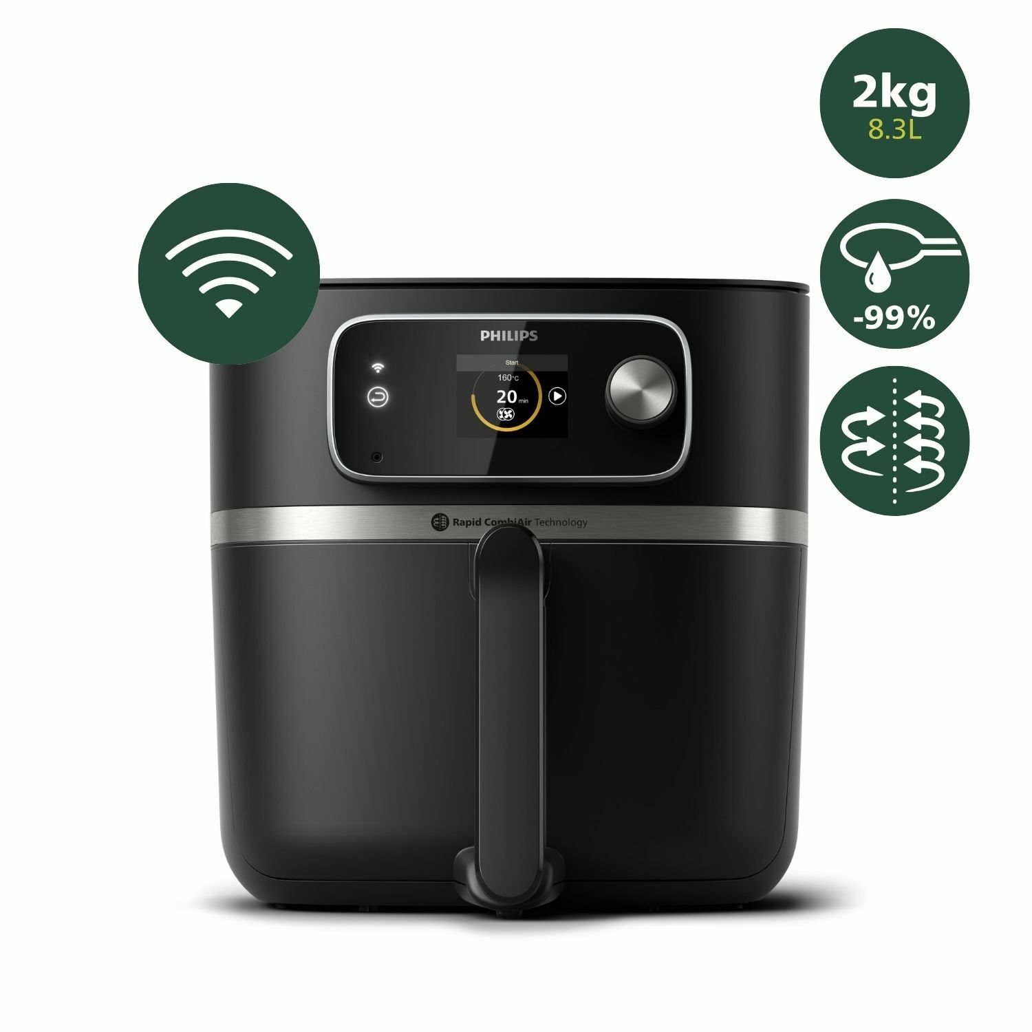 7000系列 雙速萬用氣炸烤焗爐 HD9880/90