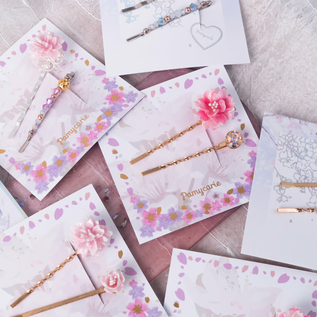 ③ Sakura Hair Clip Sets (10 Designs)