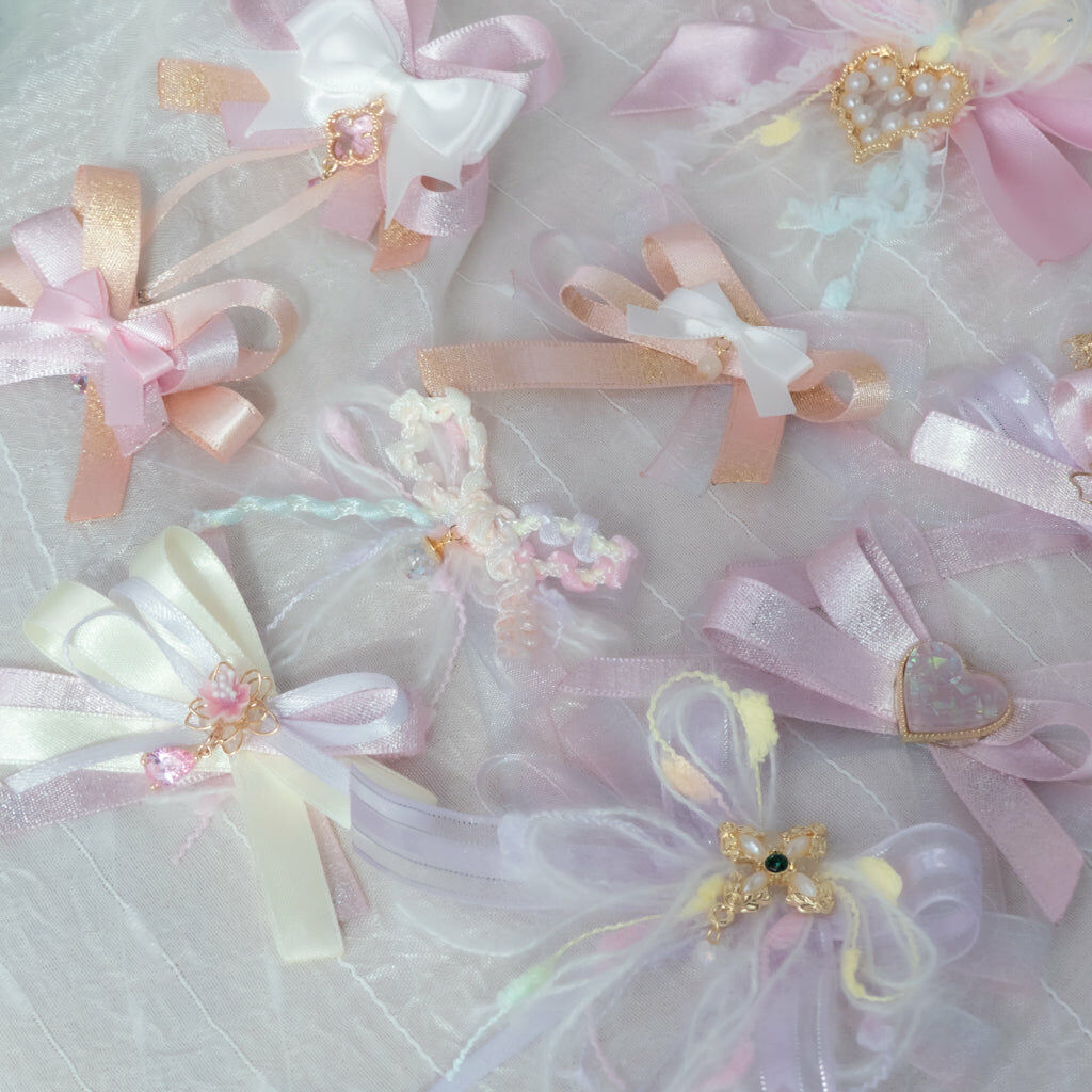 ③ Mini Ribbon Bow Clip (7 Designs)