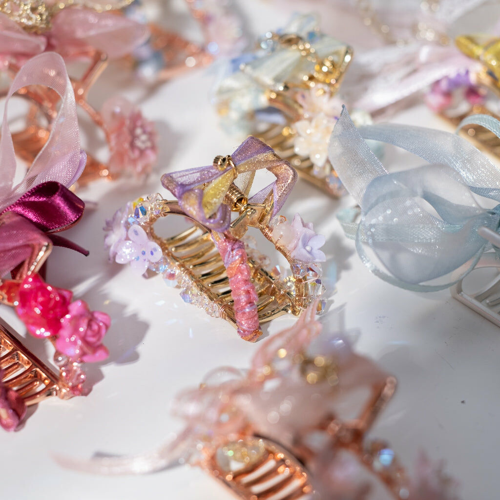 ④ Magic Ribbon Claw Clip (9 Designs)