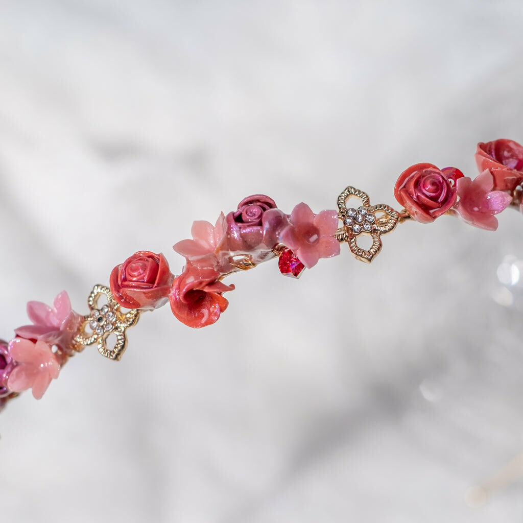 ④ Hairband - Red & White Roses (5 Designs)