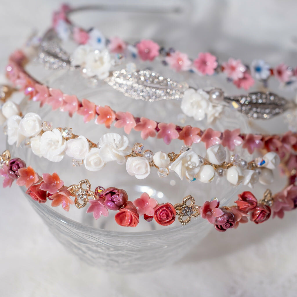 ④ Hairband - Red & White Roses (5 Designs)