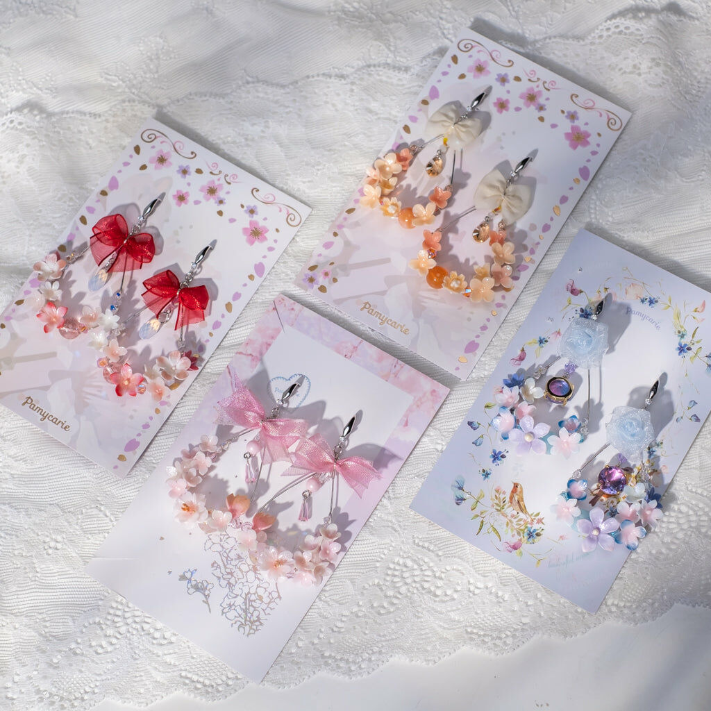 ④ Floral Crown Earrings (4 Designs)